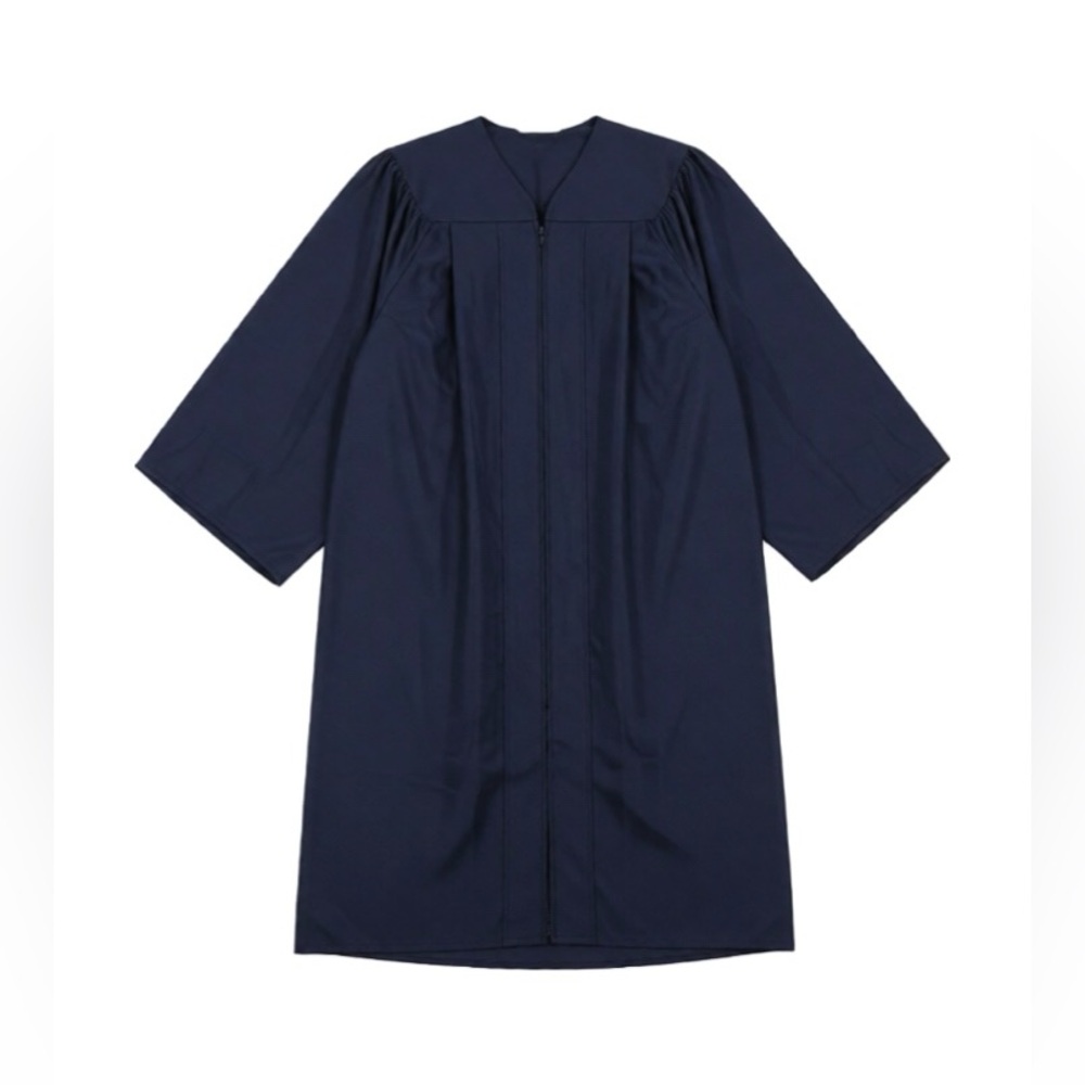 Navy Blue Women's Graduation Gown and Cap